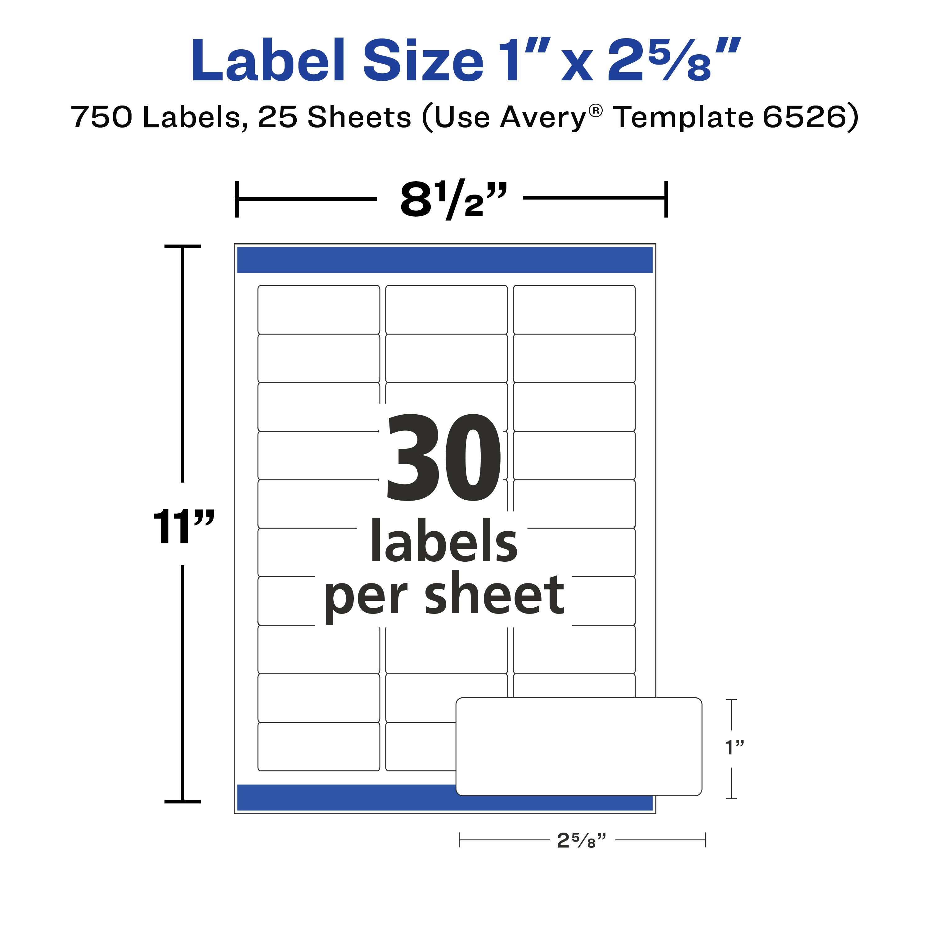 Address Labels, Glossy White, 1